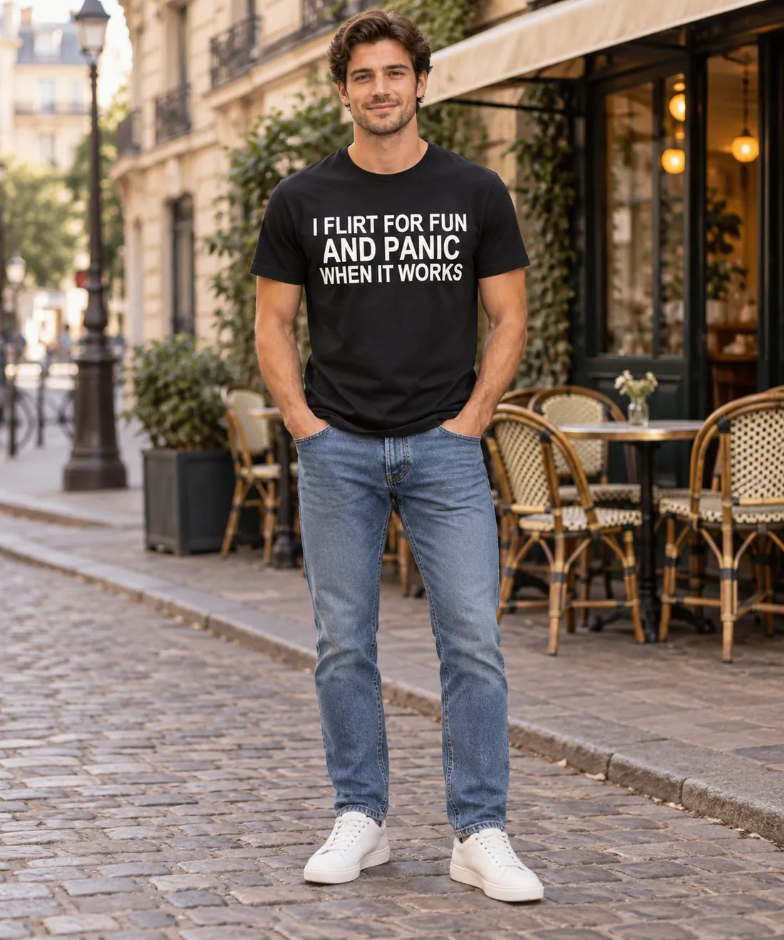 I FLIRT FOR FUN AND PANIC WHEN IT WORKS – getragen